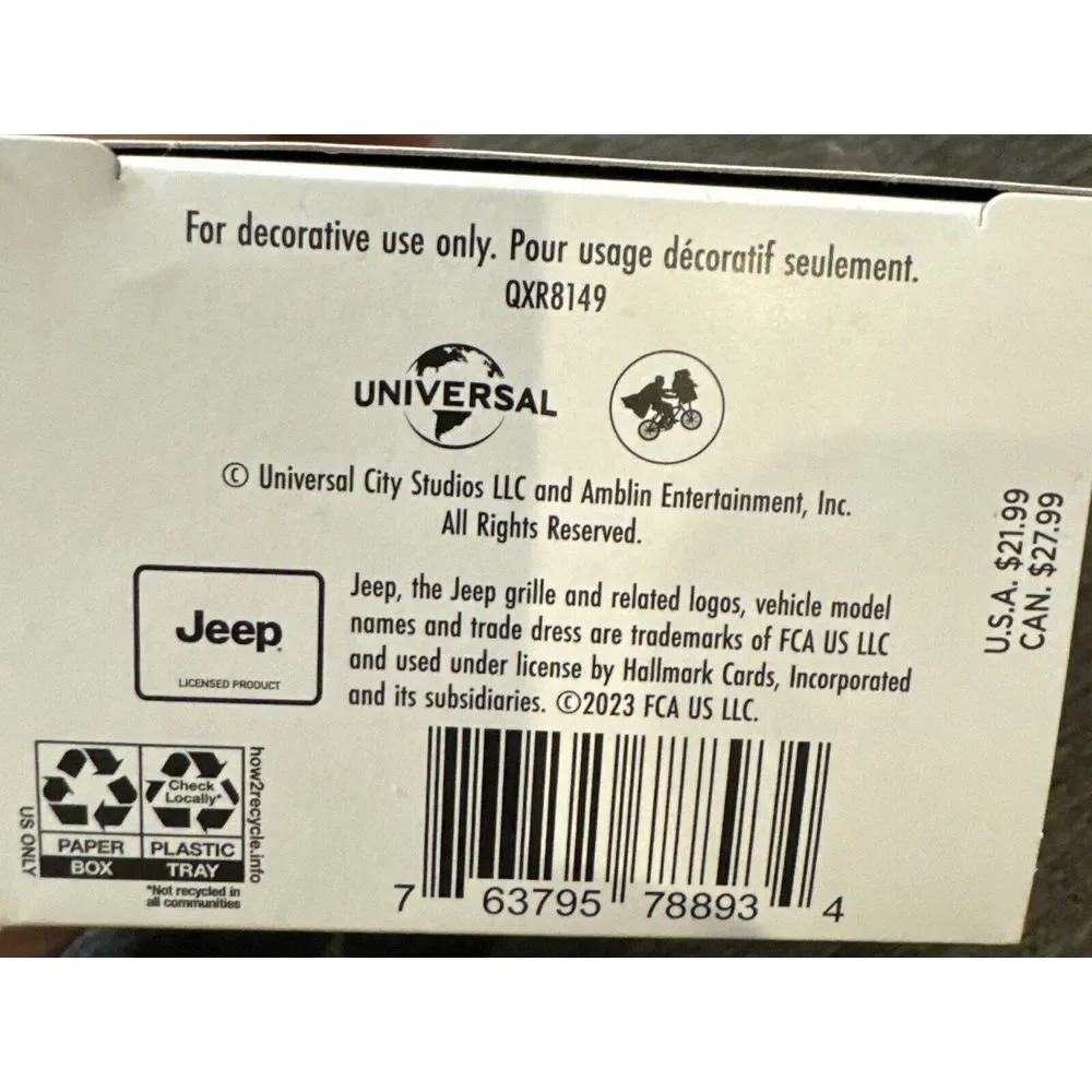 Hallmark The Car's The Star 2023 1992 Jeep‎ Wrangler Jurassic Park NIB